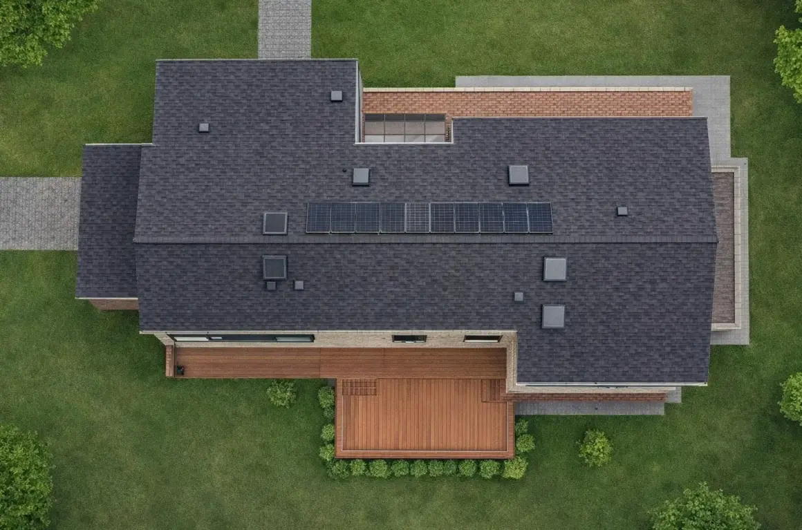 Vue thermique de la toiture